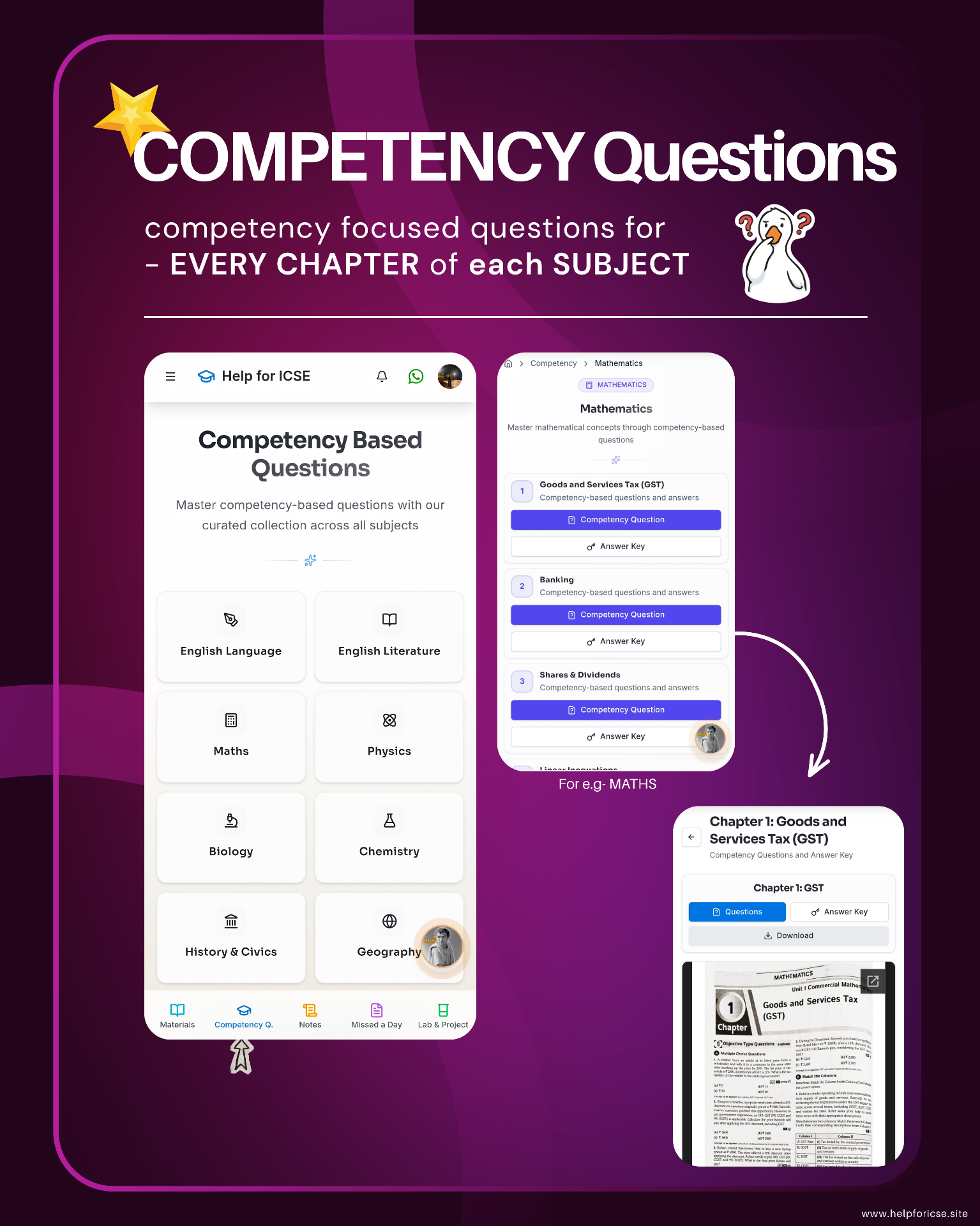 Competency Questions screenshot