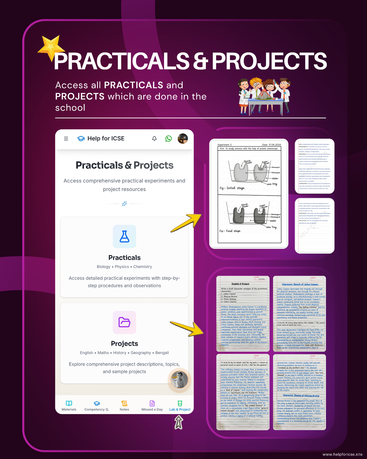 Practicals & Projects screenshot