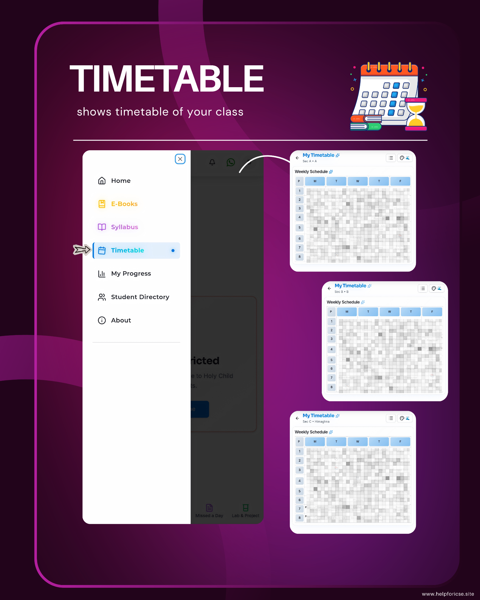 Timetable screenshot